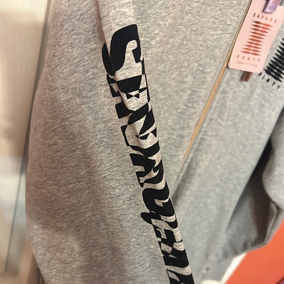 NWT Forever Fenty Savage X Hooded Jumpsuit Heather Grey Size Small - Picture 8 of 12